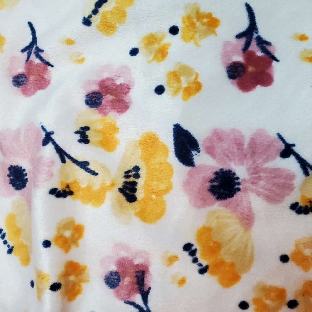 Chick Pea Flowers Floral‎ Flower Plush Sherpa Baby Girl Blanket